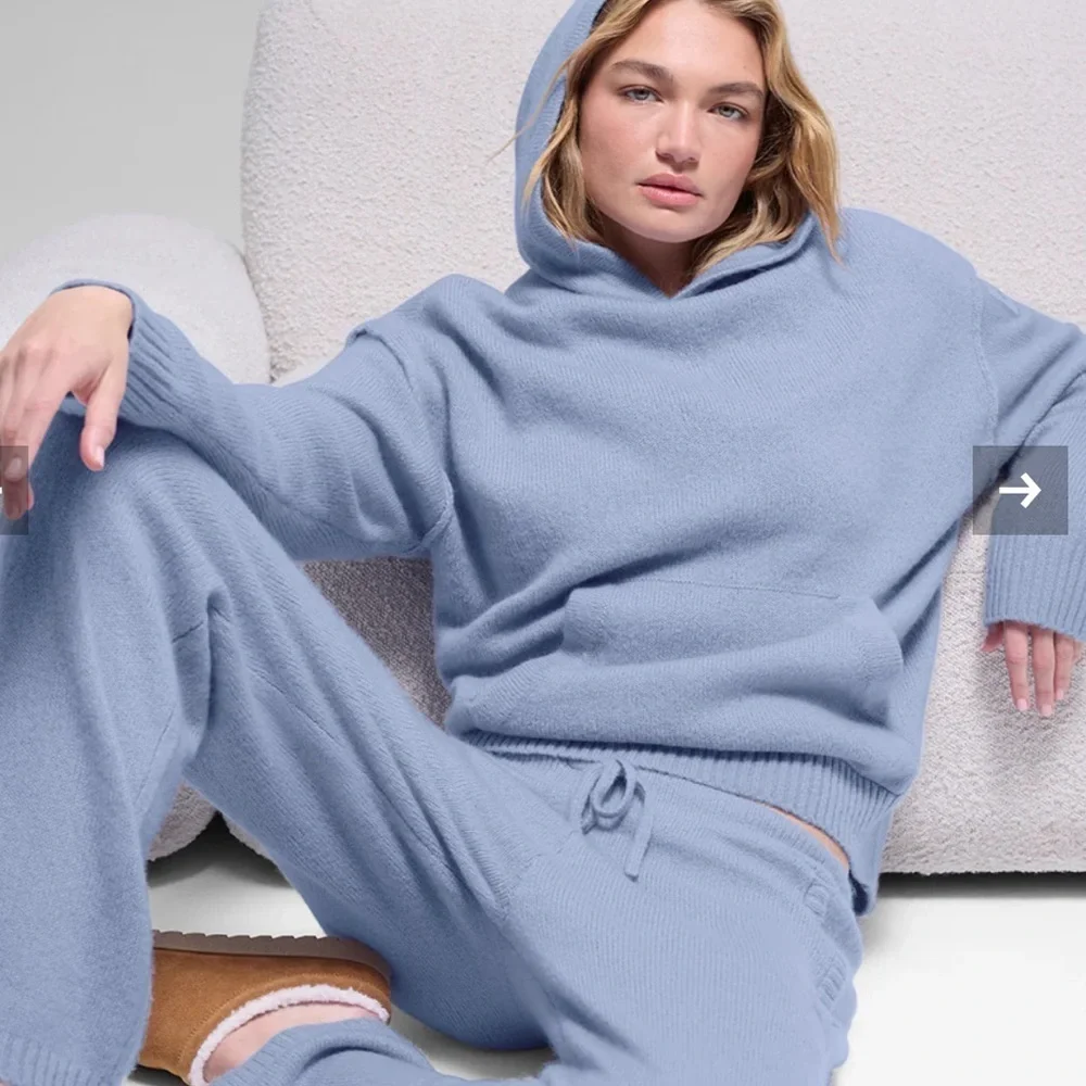 ALO Yoga Wool Cashmere New Class Hoodie Medium Limited: Winter Frost NWT
